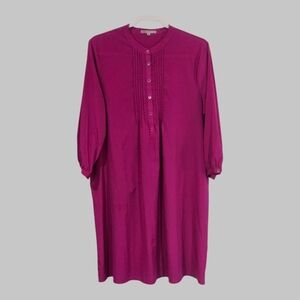 GAP Fuchsia Button Front Shirt Style Casual Dress Women's XL